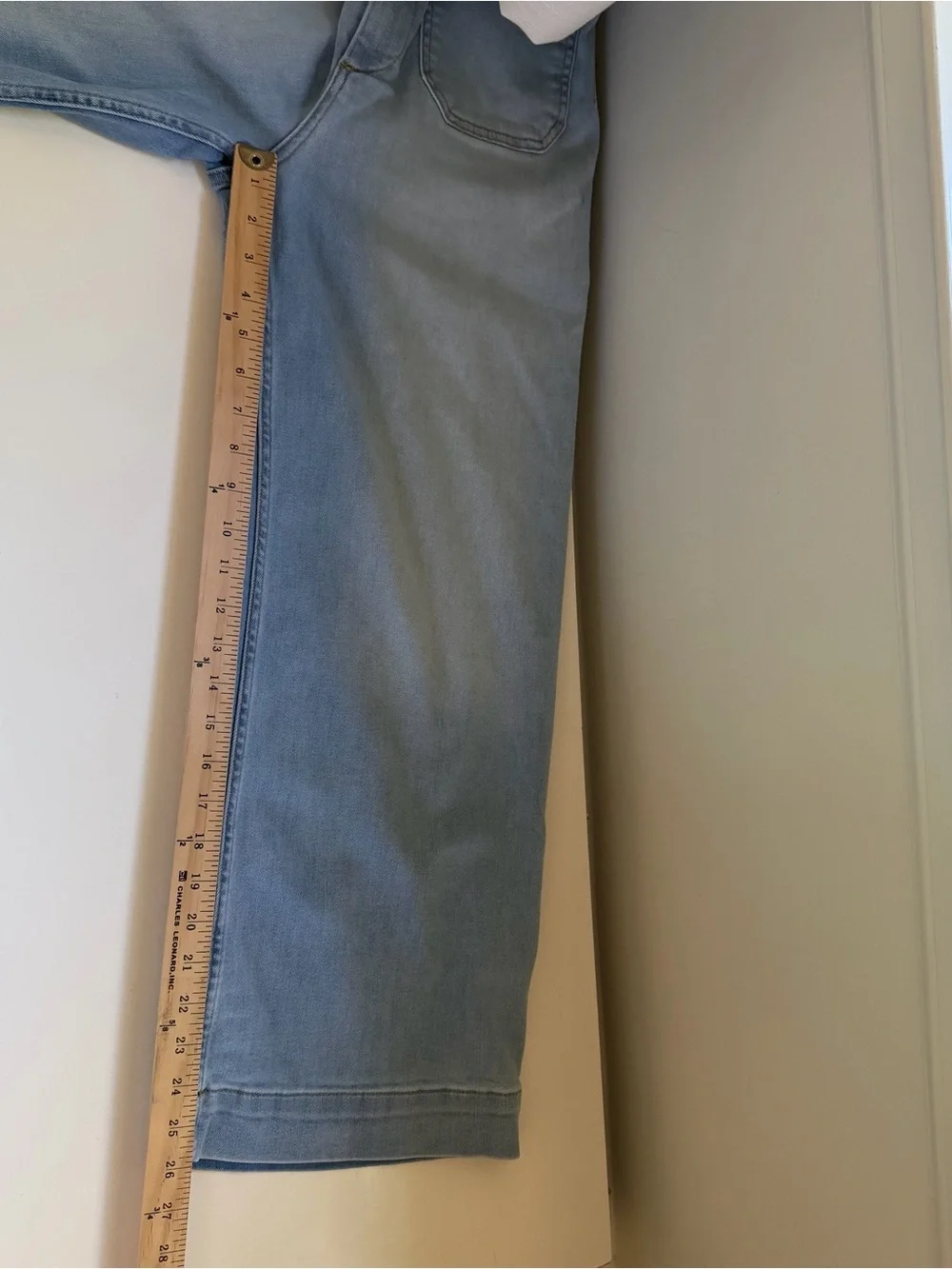 Maeve Colette Jeans Wide Leg Crop Denim Blue Light Wash Patch Pockets Size 30